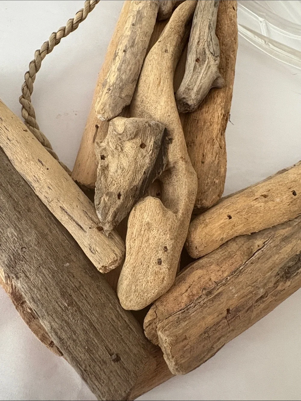 Rustic Driftwood Anchor Wall Decor - Natural Brown preowned